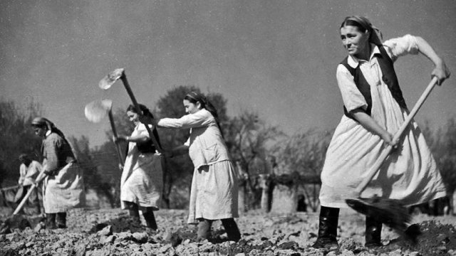 Исторические фото, на которых девушки работают на одном уровне с мужчинами