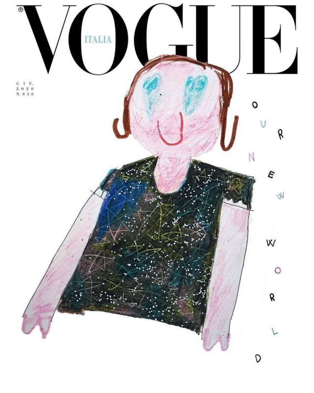 Июльский выпуск итальянского VOGUE выйдет с детскими рисунками
