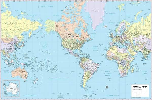 Как выглядят карты мира из разных стран