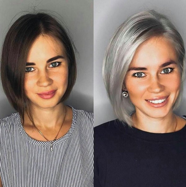 Преображение девушек до и после стрижки и окраски волос
