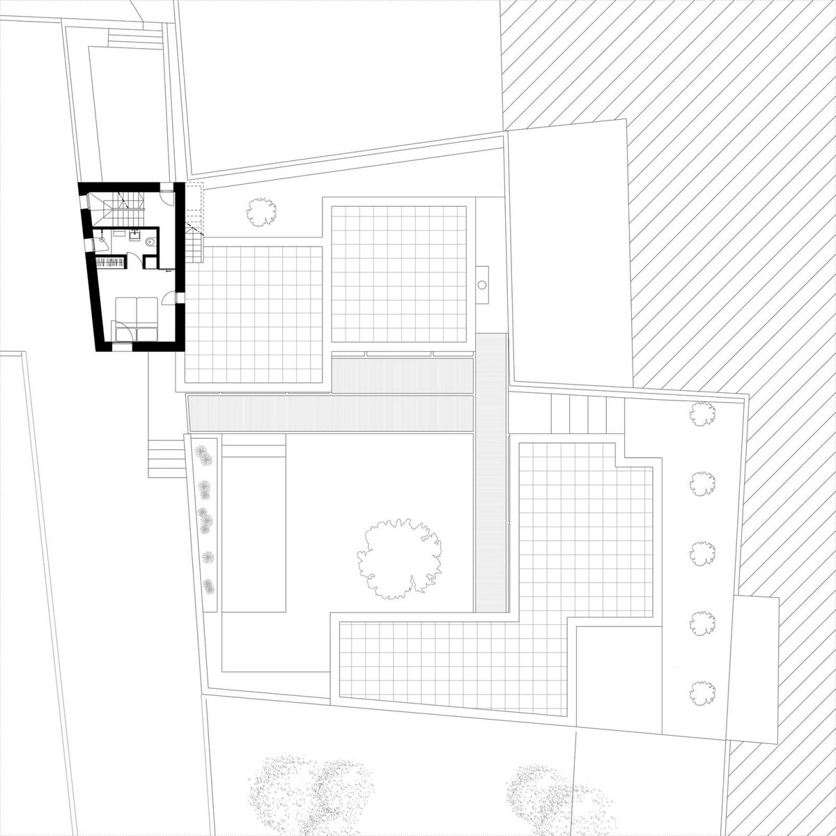 Дом архитектора в Италии открываются, внутренний, башни, Архитектор, вокруг, трёхэтажного, крыше, пространствоНа, внешнее, единое, разрозненные, объединяет, двора, внутреннего, предусмотрен, спроектирована, бамбука, железа, белого, элементовНавес