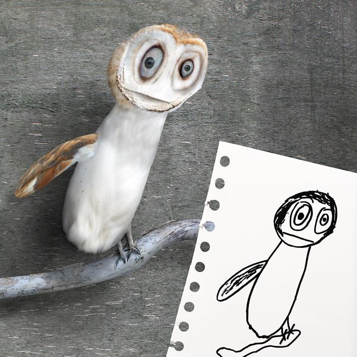 Как бы выглядели в реальности животные с детских рисунков