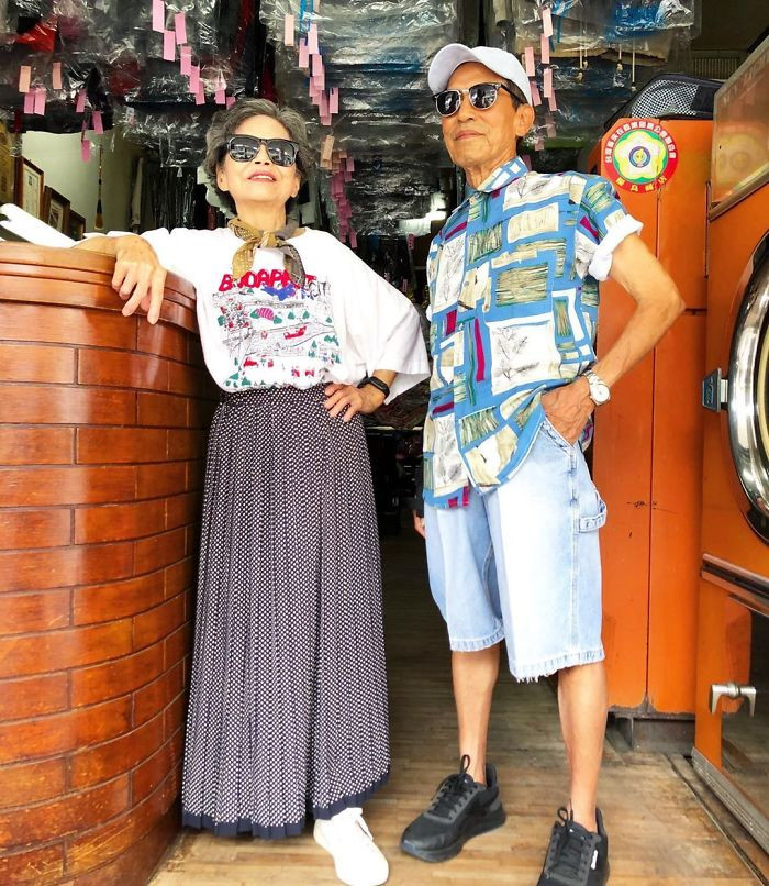 Пожилые супруги из Тайваня восхищают Instagram стильными образами