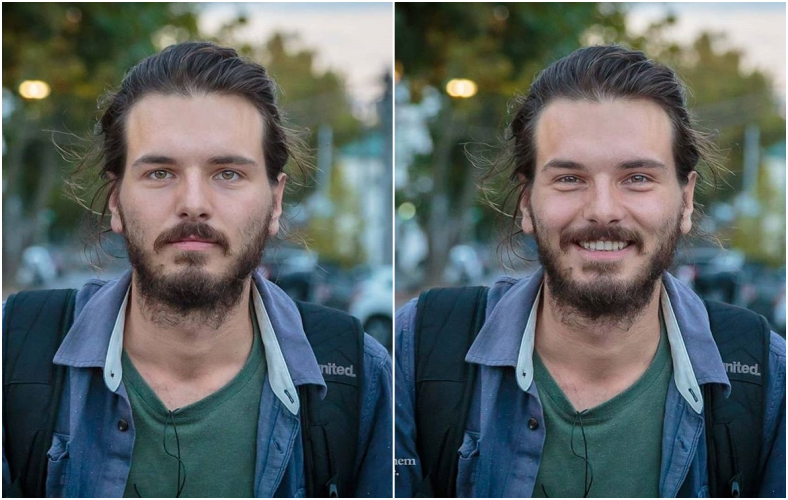 Австралийский фотограф показывает, насколько сильно улыбка преображает людей