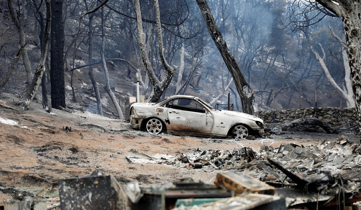 Фотографии лесных пожаров в Калифорнии