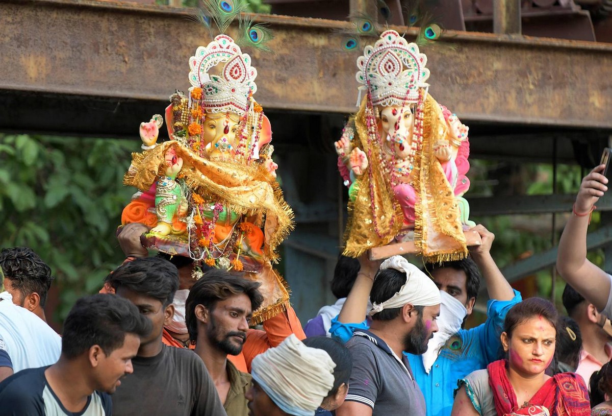 Ежегодный праздник Ганеши в Индии