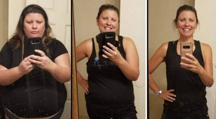 Люди на снимках до и после того, как они захотели и похудели