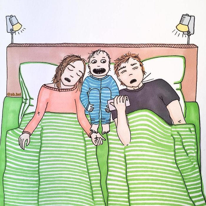 Юмористические иллюстрации о родительских буднях