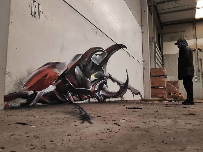 Удивительные 3D-граффити от португальского уличного художника