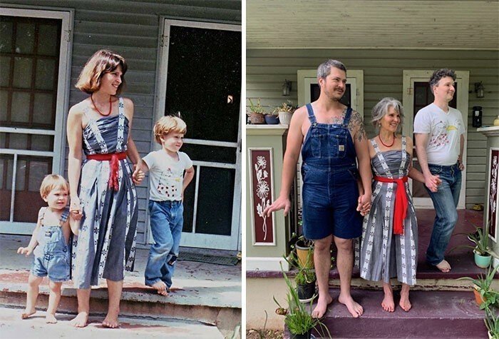Люди идеально воссоздали старые семейные фотографии