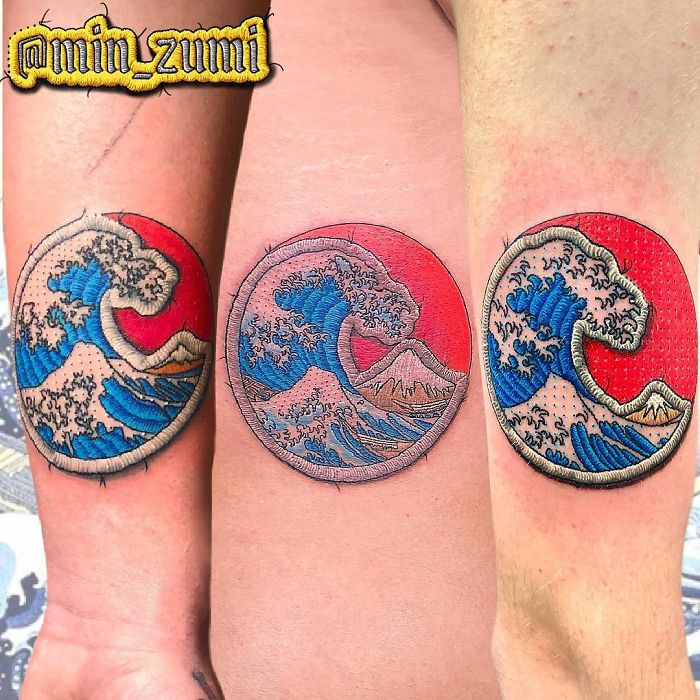 Вышитые татуировки от сиднейского тату-художника Мина Зуми