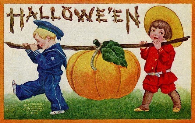 Подборка классных открыток на Хэллоуин начала 20 века