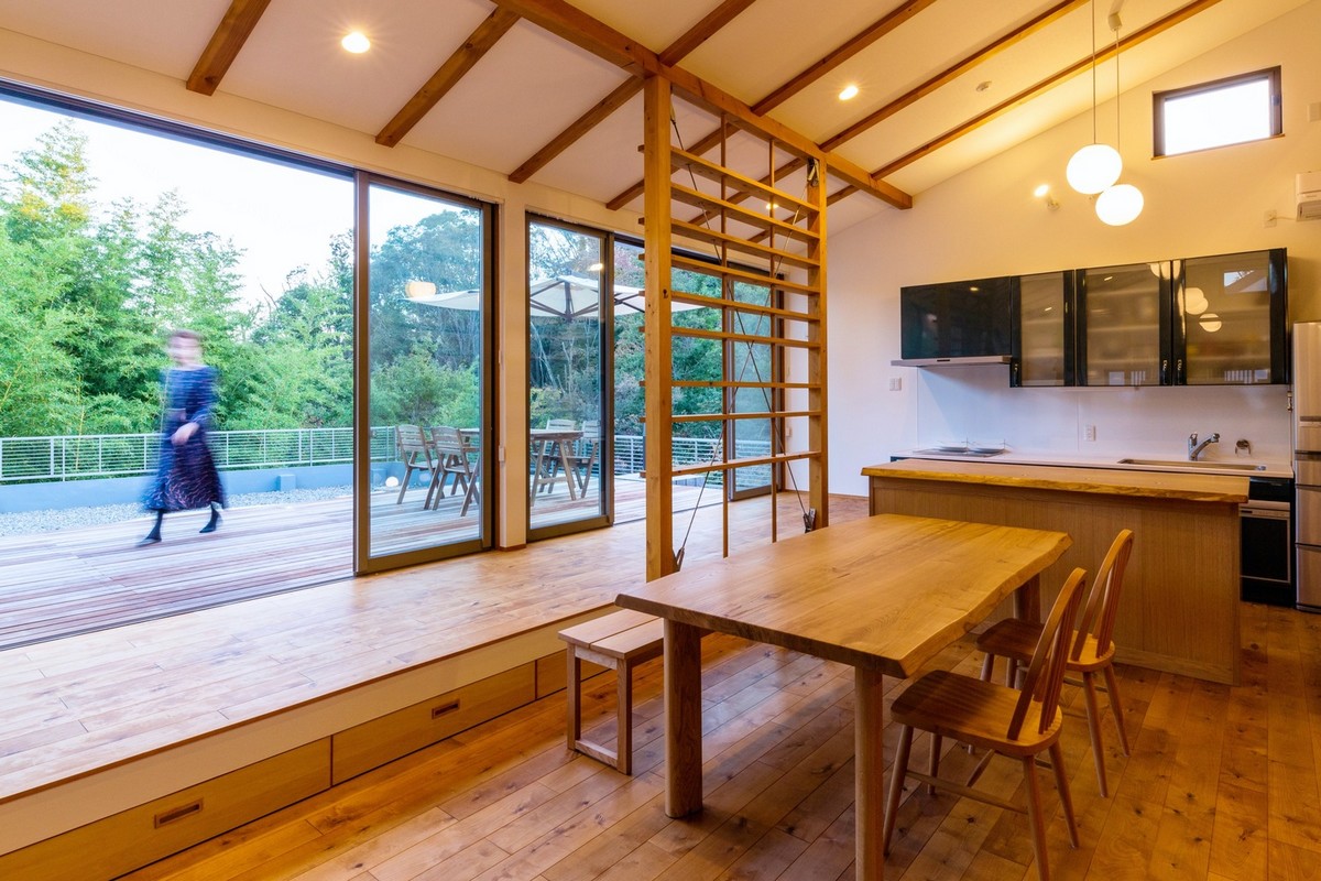 Семейный дом с нетипичным интерьером в Японии