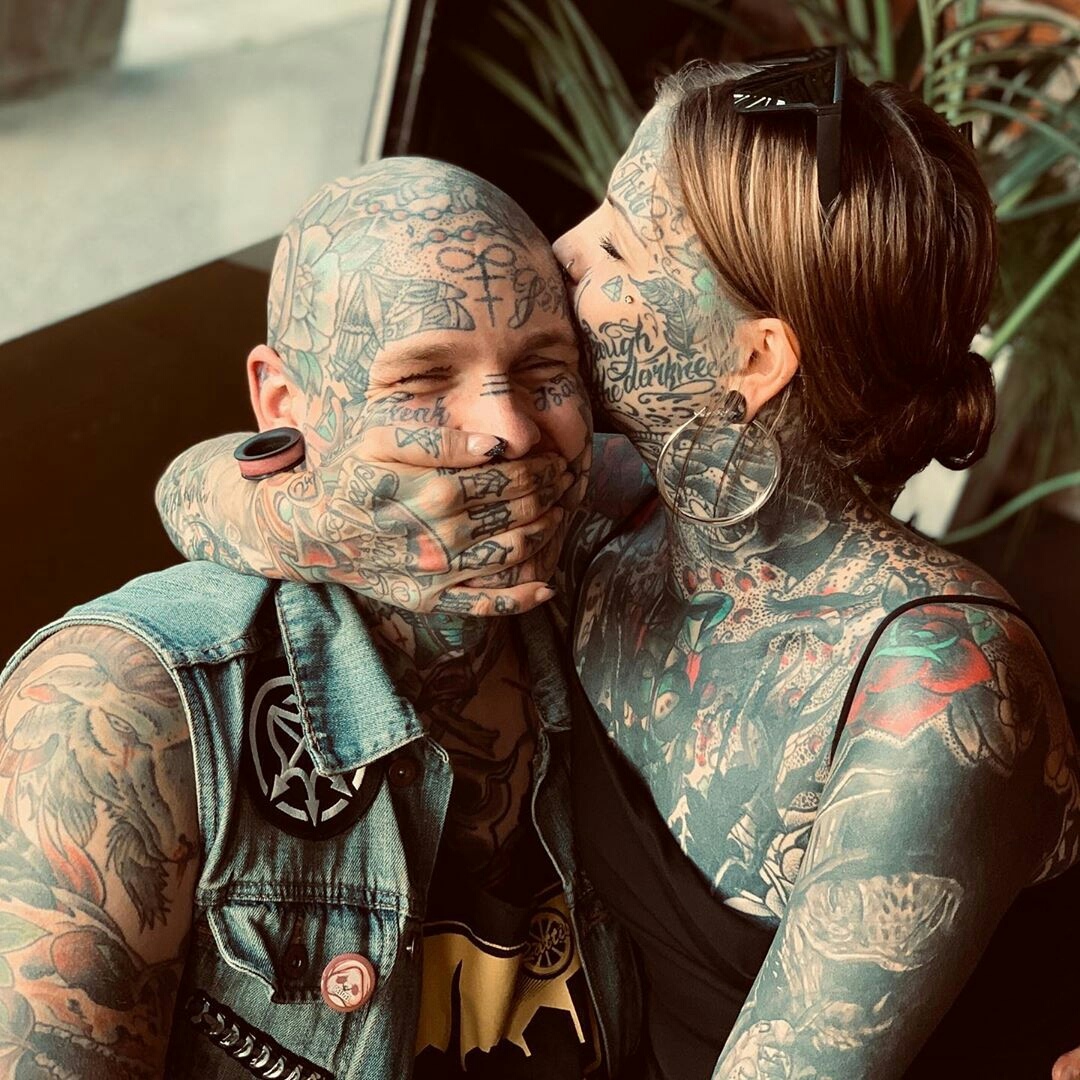 Фотосессия татуированных людей