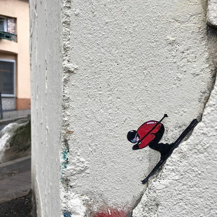 Забавный стрит-арт на улицах Лиона Картинки и фото