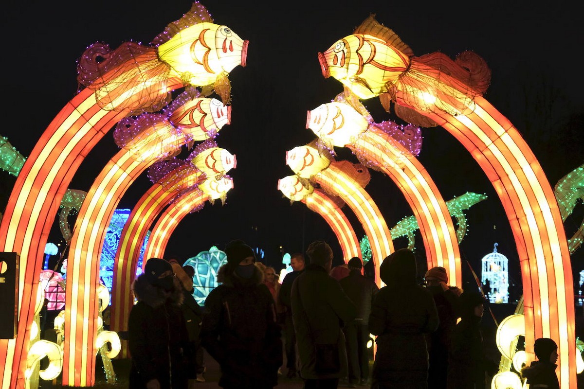 Фестиваль гигантских китайских фонарей в Таллине