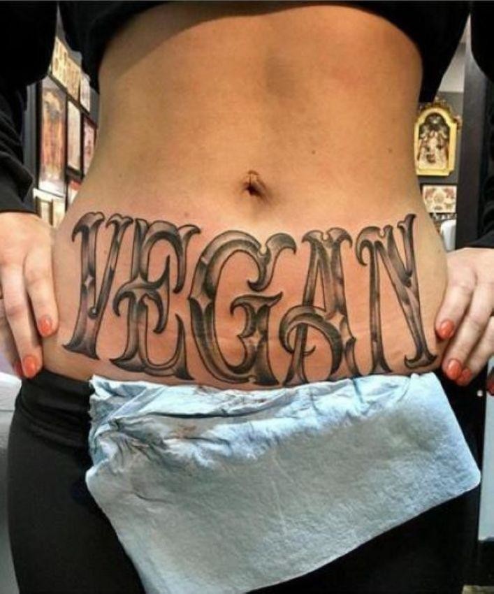 Говорящие веганские татуировки