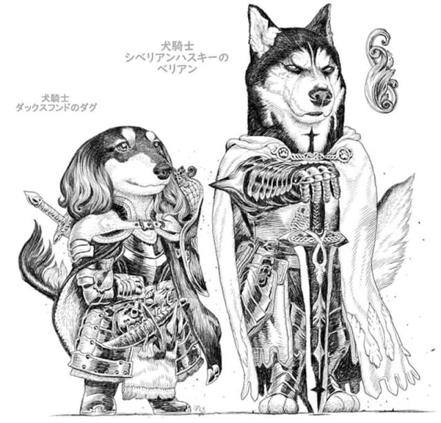 Пушистые рыцари в иллюстрациях японского художника