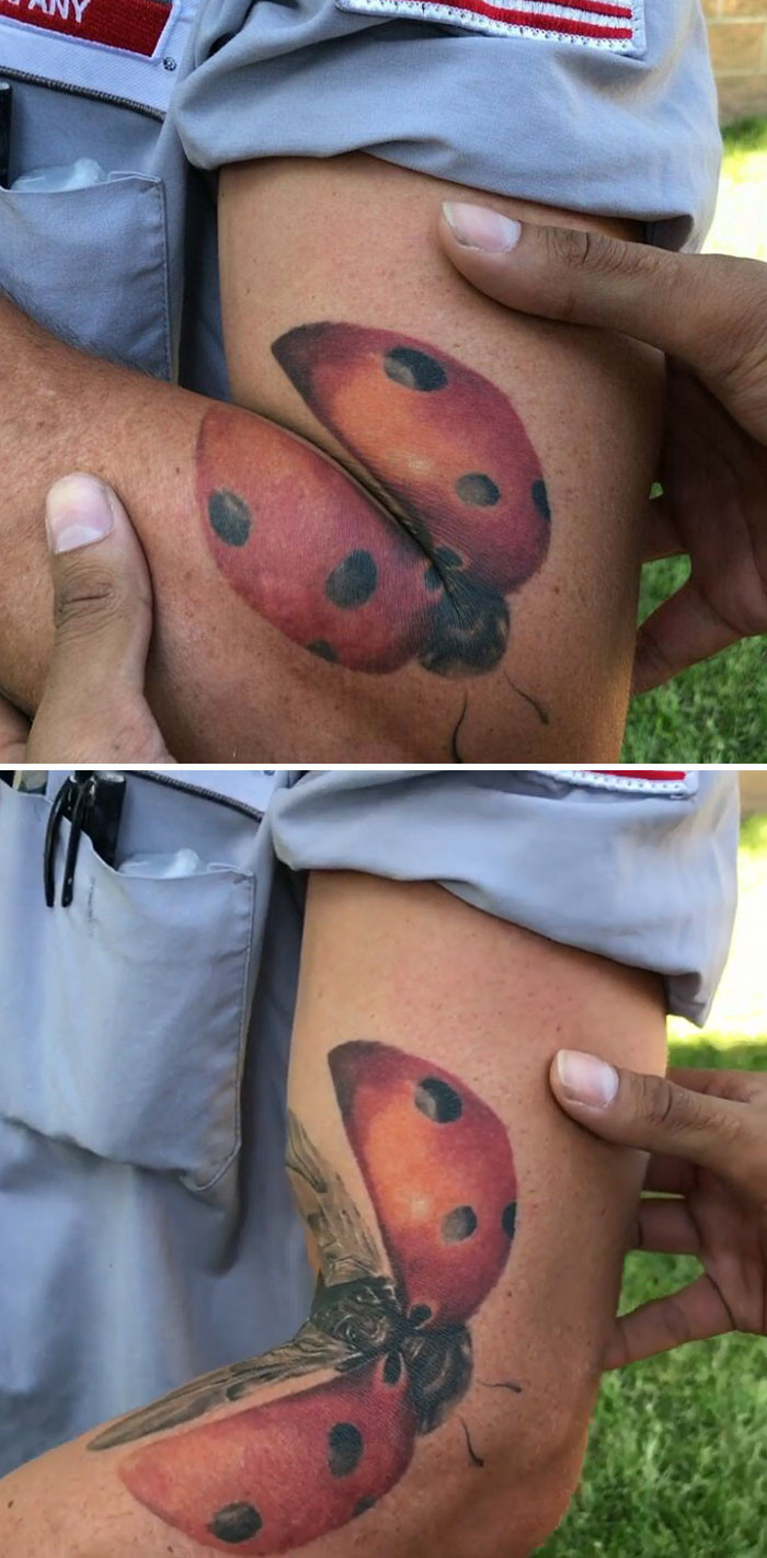 Живые татуировки, которые меняются при сгибании части тела