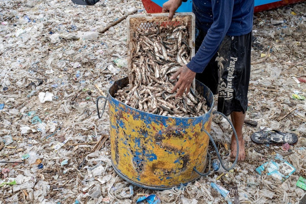 На Бали знаменитые пляжи покрыты пластиковым мусором