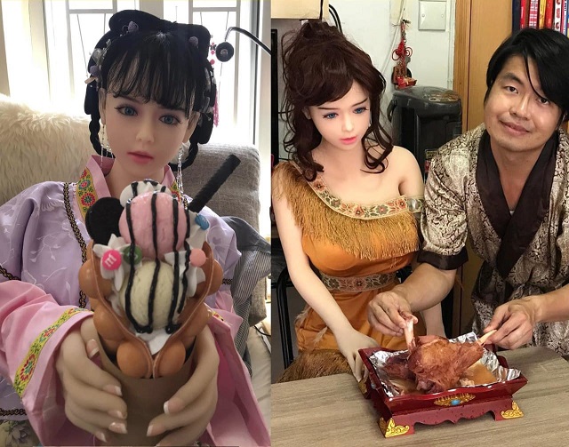 Китаец Се Тяньронг, который обручился с секс-куклой