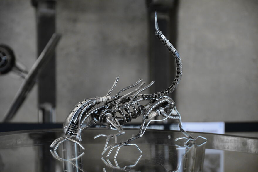 Потрясающие скульптуры из металлолома от Себастьяна Кухарского