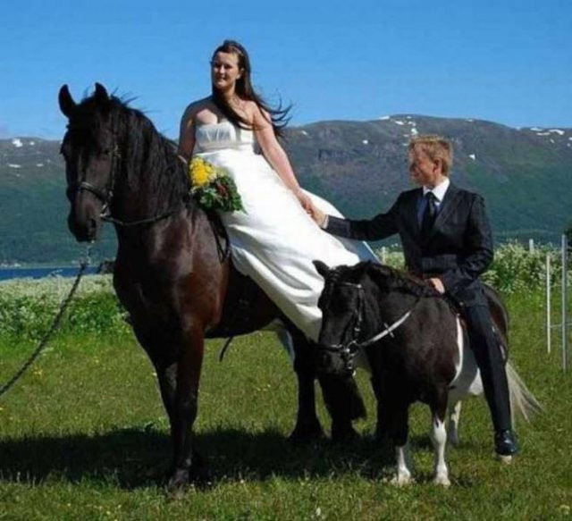 Прикольные и странные свадебные фотографии