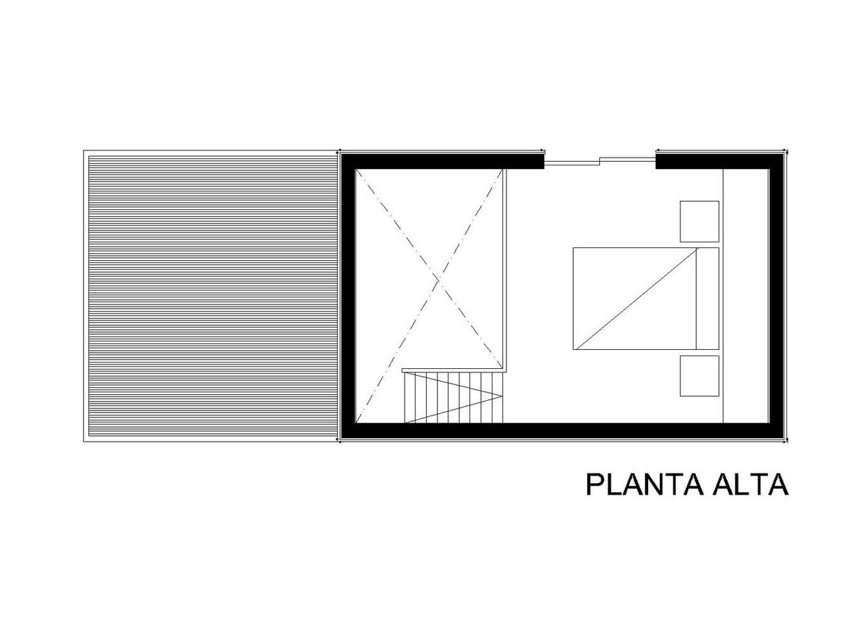 Небольшой двухуровневый домик в Аргентине которая, Проект, ландшафт, домик, домика, пространство, обеспечивает, крышей, интерьер, используется, дождевую, орошения, используемый, резервуар, закрытый, направляет, колодца, бытовых, крыши, собирает