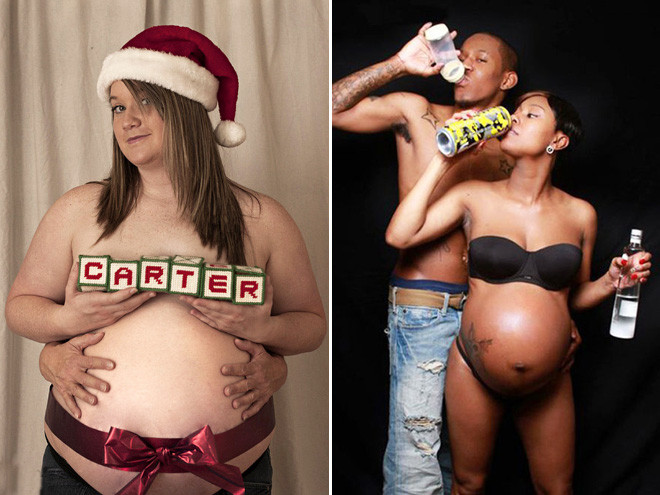 Очень странные фотосессии беременных женщин