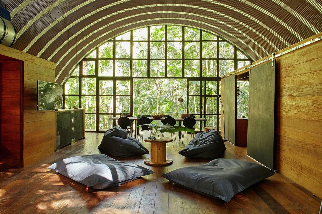 Модульный арочный дом в тропическом лесу Бразилии Картинки и фото