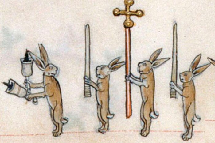 Почему зайцы убивают рыцарей на средневековых рисунках?