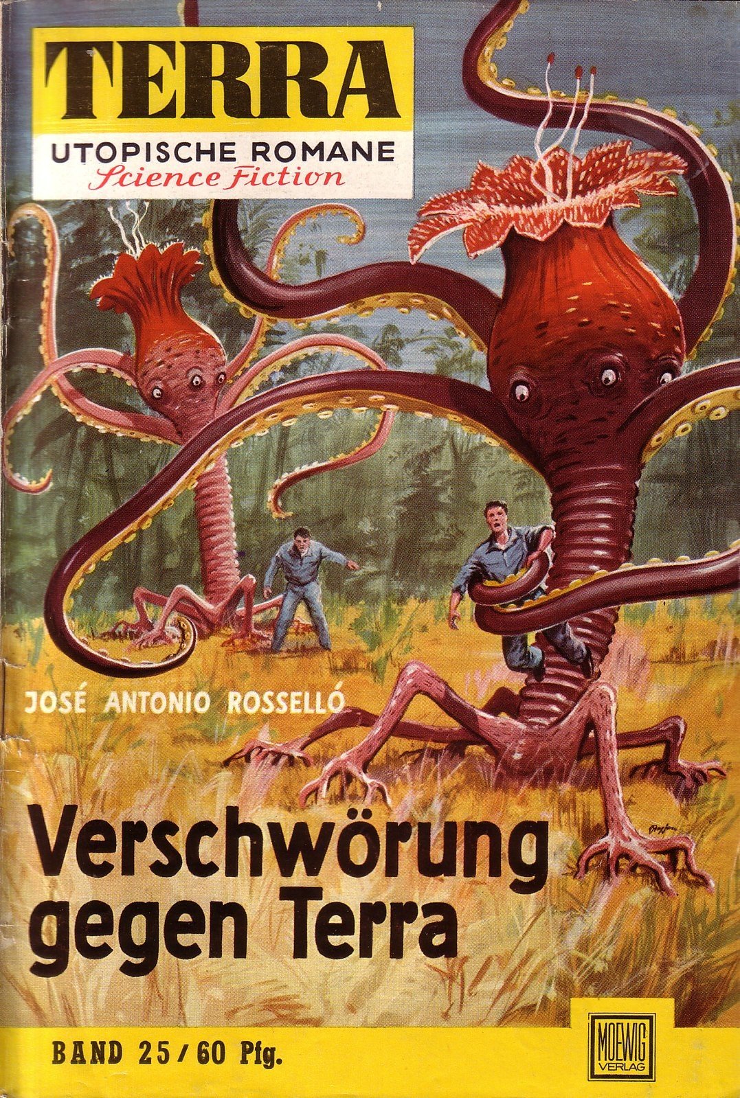 Космические монстры на обложках немецкого Sci-fi журнала Terra