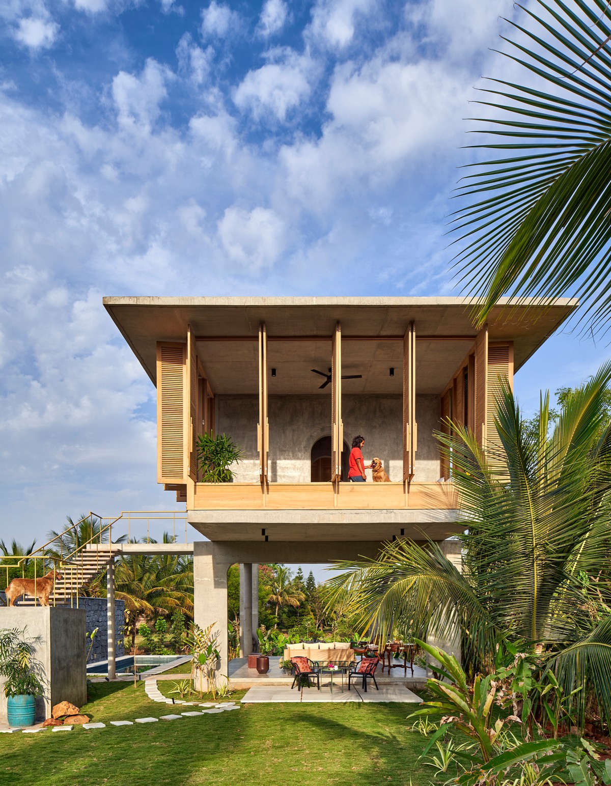 Загородный дом-курорт с павильоном в Индии отдыха, также, Проект, стены, способствует, проекта, этаже, будут, связи, каменной, Павильон, созданию, проекте, воздуха, снизить, метров, которые, местных, периметру, полностью