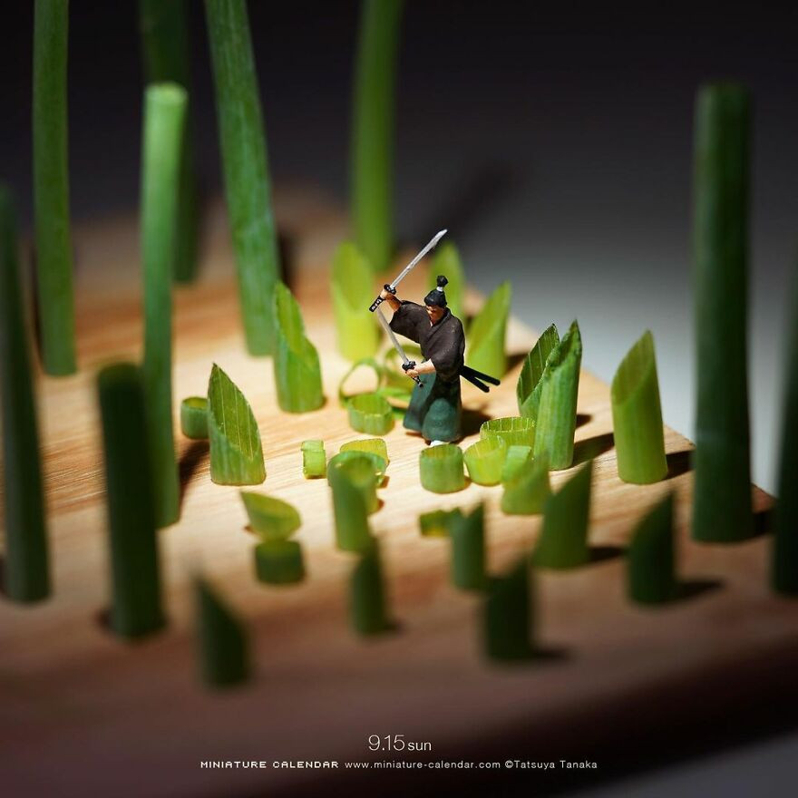 Японский художник Танака Тацуа создаёт миниатюрные диорамы каждый день
