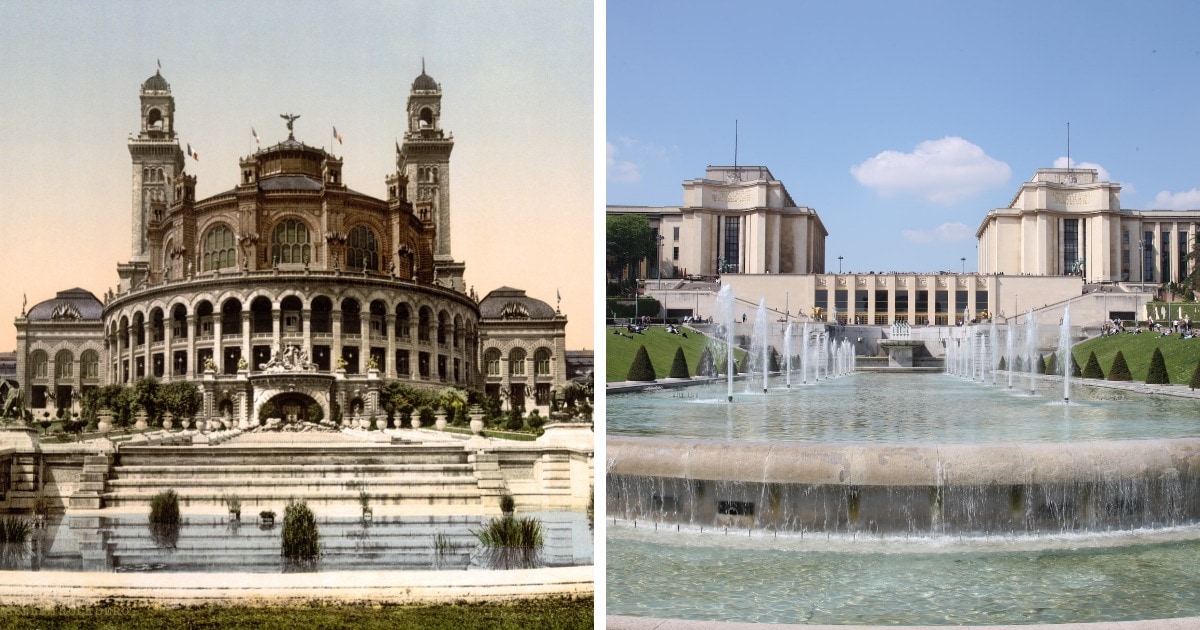 Исторические здания до и после того, как их внешний вид был изменен человеком