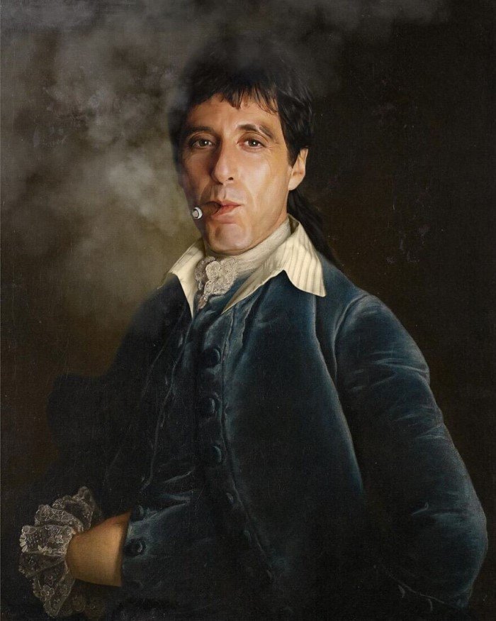 Французский художник рисует портреты знаменитостей в классическом стиле