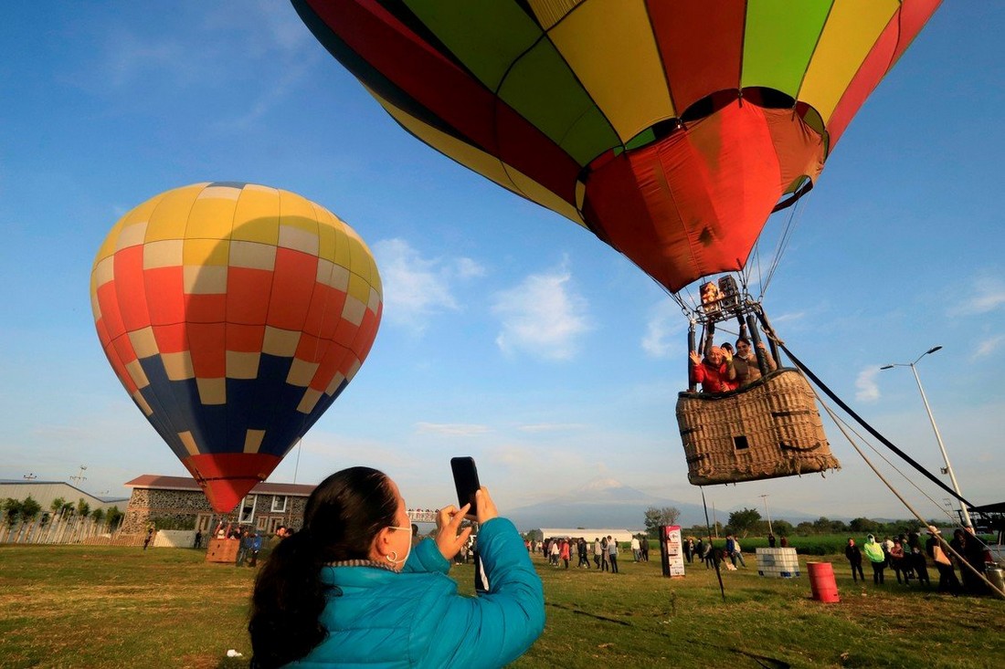 Фестиваль воздушных шаров Festival del Globo в мексиканском городе Пуэбла