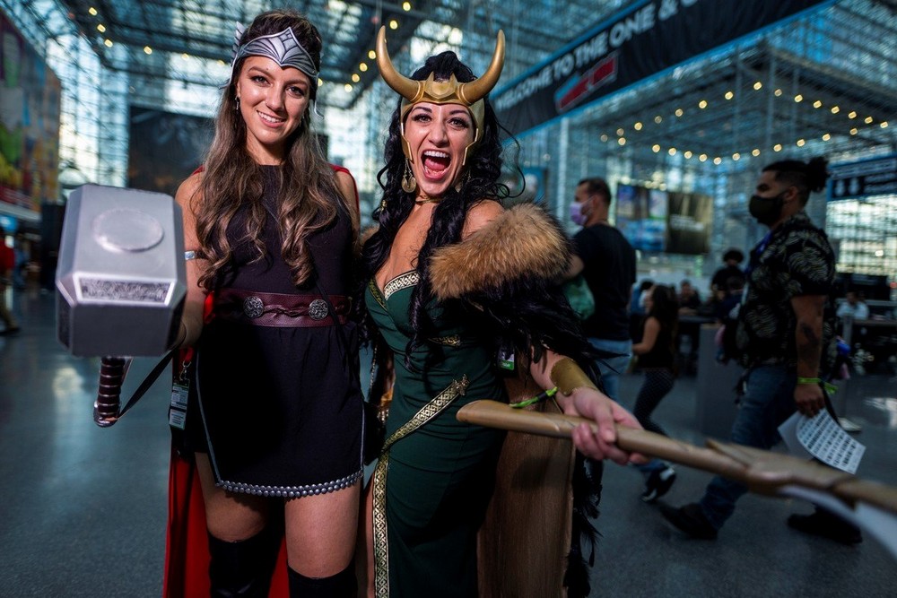 Яркие посетители с Comic Con 2021 в Нью-Йорке