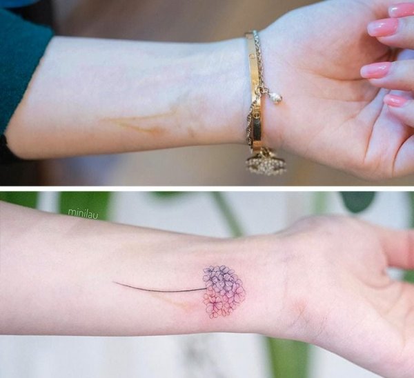 Креативные татуировки, которые помогли людям скрыть недостатки
