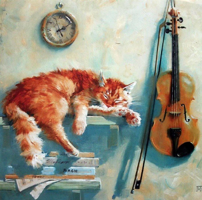 Счастливые котики в живописи Марии Павловой