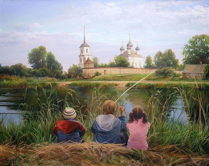 Теплые деревенские пейзажи от Вячеслава Палачева