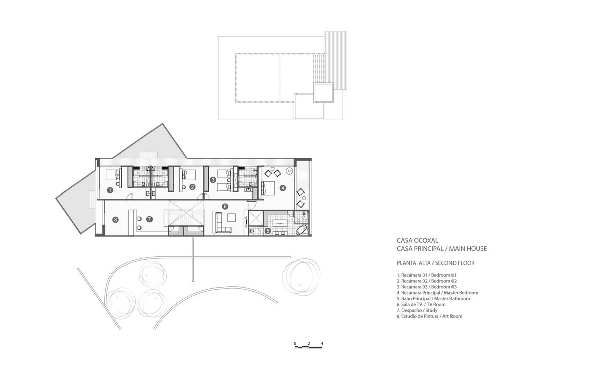 Современный лесной дом-сарай в Мексике которые, Ocoxal, Taller, House, деревья, окружающей, участка, фруктовые, которая, ресурсов, благодаря, системе, ВальедеБраво, через, объёмов, природных, участке, Arquitectura, лесной, распределительная