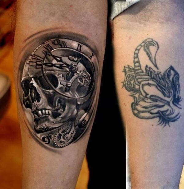 Удачные кавер-ап татуировки на снимках