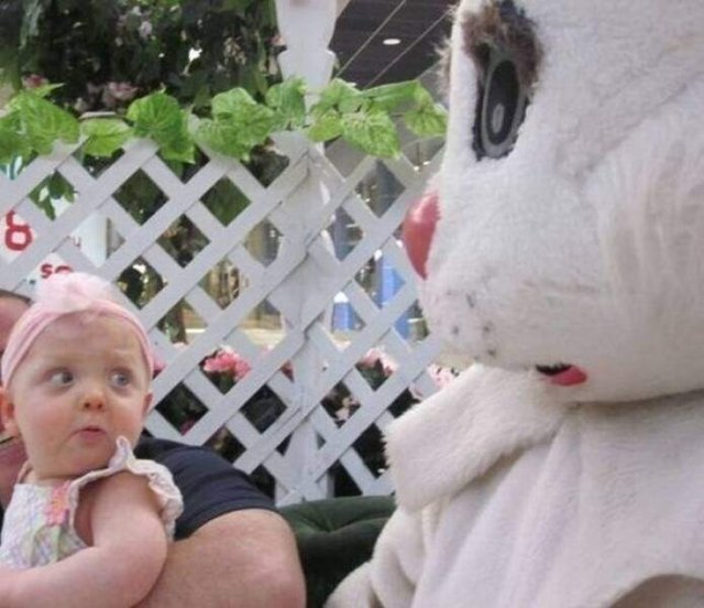 Ужасающие пасхальные кролики, которые только пугают