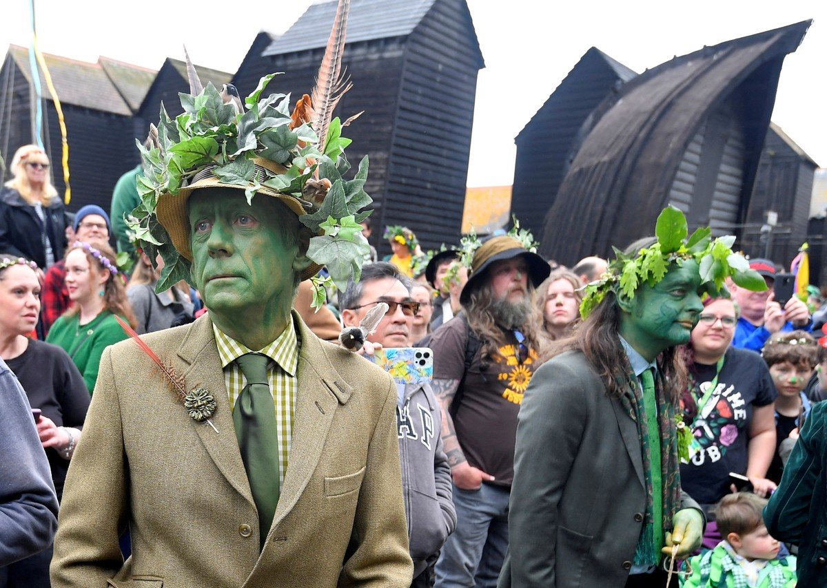 Яркий фестиваль Джек в Зеленом в Гастингсе