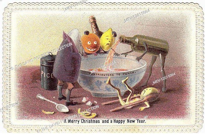 Странные новогодние ретро-открытки с нотками сюрреализма