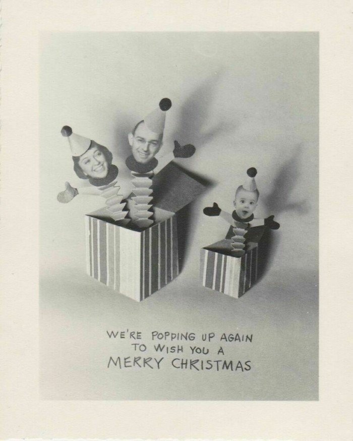 Забавные праздничные поздравительные открытки середины прошлого столетия