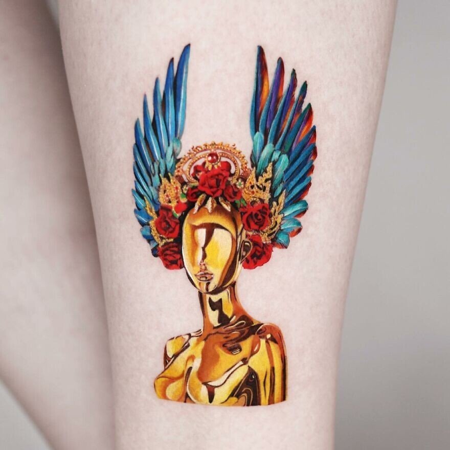 Золотые татуировки от нью-йоркского тату-мастера Jooa