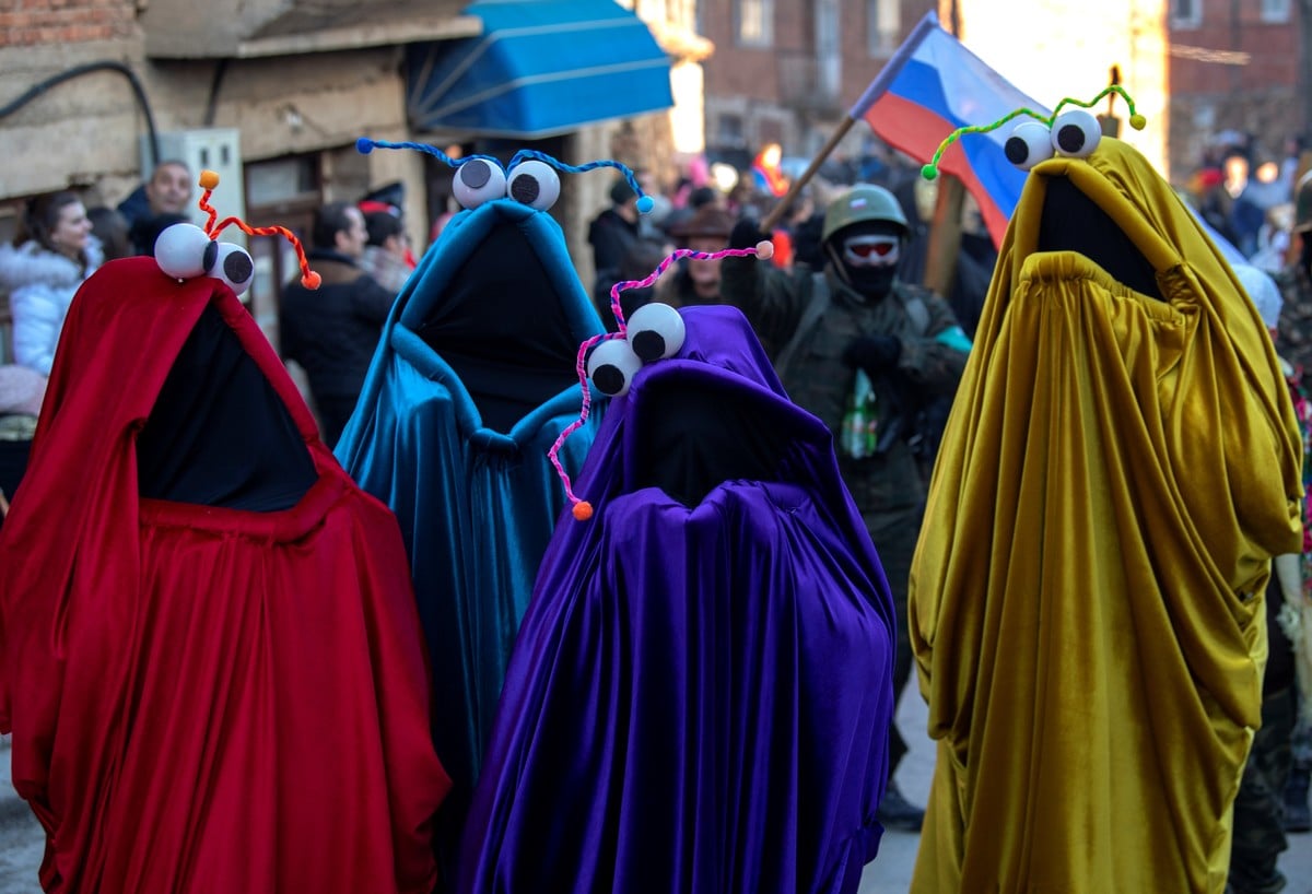 Традиционный карнавал в деревне Вевчани