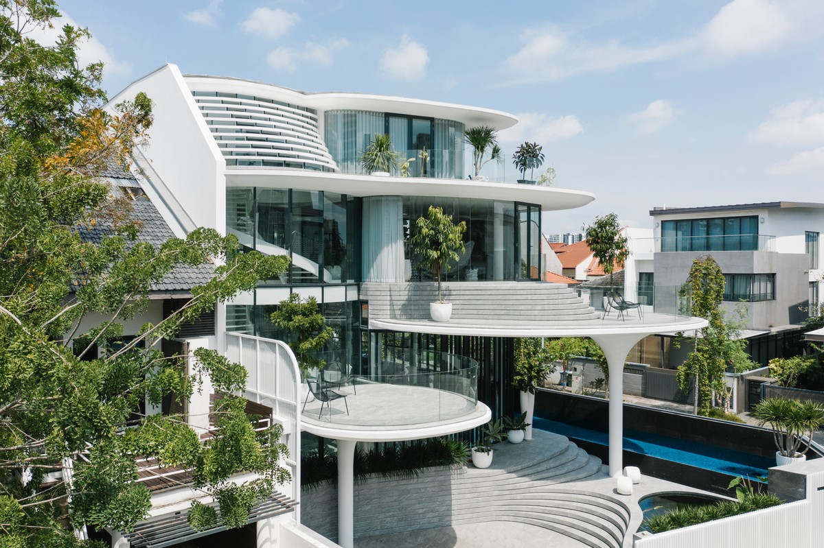 Удивительный скульптурный дом в Сингапуре